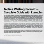 Notice Writing Format