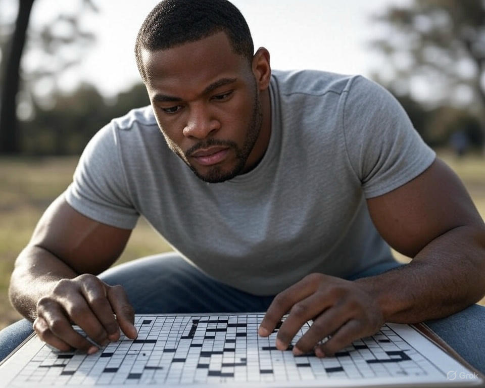 visibly muscular crossword clue