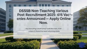 DSSSB Non-Teaching Various Post Recruitment 2025: 615 Vacancies Announced — Apply Online Now